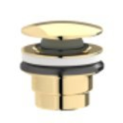 Plieger Roma design afvoerplug m/z overloop 2 in 1 1 1/4 max. 70mm, kom inclusief blad goud