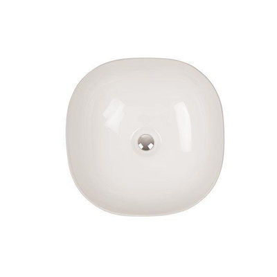 Crosswater Real opbouw waskom vierkant 41x41x14.5cm zonder overloop porselein wit