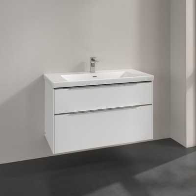 Villeroy & Boch Subway 3.0 wastafelonderkast 97.3x57.9cm 2 lades Brilliant white