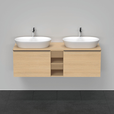 Duravit D-Neo wastafelonderkast 140x45.9x55cm 2 lades Natuur eiken Mat