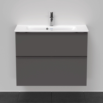 Duravit D-Neo wastafelonderkast 81x62.5x37.2cm 2 lades Grafiet Mat