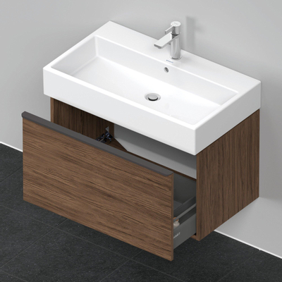 Duravit D-Neo wastafelonderkast 78.4x44x44.2cm 1 lade Noten (donker) Mat