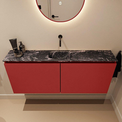 MONDIAZ TURE-DLUX 120cm toiletmeubel Fire. EDEN wastafel Lava positie midden. Zonder kraangat.