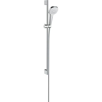 Hansgrohe Croma Select E Vario glijstangset met Croma Select E Vario handdouche EcoSmart 90cm met Isiflex`B doucheslang 160cm wit/chroom