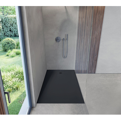 Duravit Sustano Douchebak - 160x80x3cm - Rechthoek - DuraSolid Antraciet mat