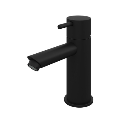 Hotbath Cobber lage wastafelmengkraan met rechte uitloop zonder waste mat zwart - beschadigd-OUTLET UDEN