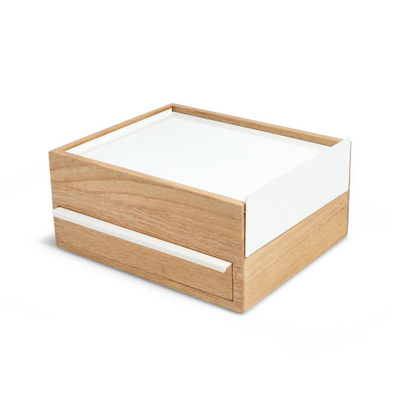 Umbra Stowit opbergbox 26x22x12cm Hout Wit/naturel