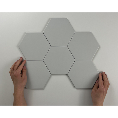Cifre Ceramica Hexagon Timeless wand- en vloertegel - 15x17cm - 9mm - Zeshoek - Lichtgrijs mat