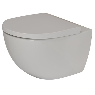 Plieger Zano Toiletset - UP320 inbouwreservoir - wandcloset - randloos - zitting - softclose - witte bedieningsplaat - ronde knoppen - wit