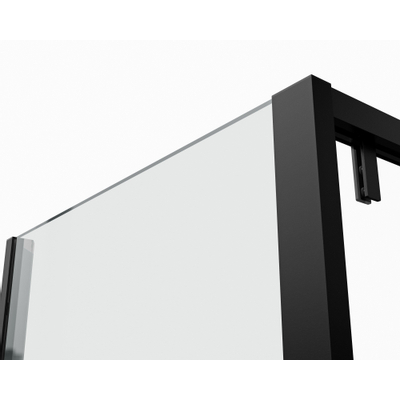 Saniclass Neptune Zijwand - 100x200cm - helder 8mm glas - zwart mat