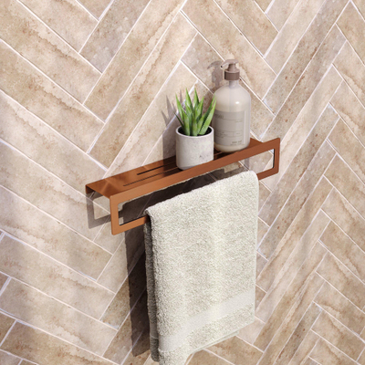 Brauer handdoekrek - 43cm - Koper geborsteld