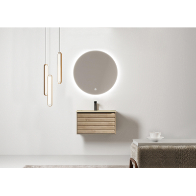 Differnz Elin Badkamermeubelset - 60x46cm - eiken taupe