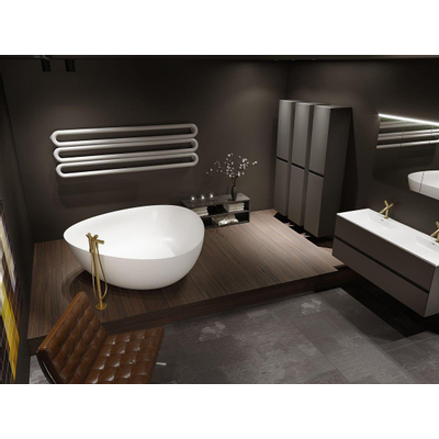 Riho Oviedo vrijstaand bad - 160x160x57cm - solid surface - mat wit