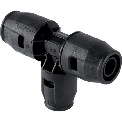 Geberit Push Fit T stuk verlopend 25x25x20mm PVDF