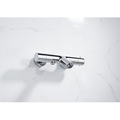 Fortifura Calvi Thermostatische Badkraan - Chroom OUTLETSTORE