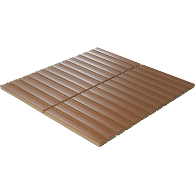 The Mosaic Factory Sevilla mozaïektegel - 29.6x29.9cm - wandtegel - Rechthoek - kitkat finger - Porselein - mat Terra Cotta (rood)