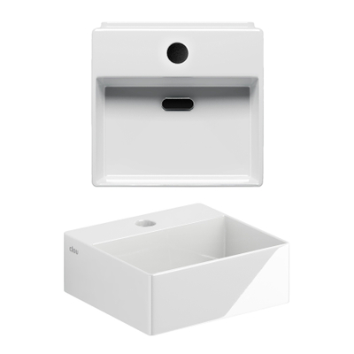 Clou Flush fontein 28x27cm inclusief plug met kraangat keramiek glanzend wit