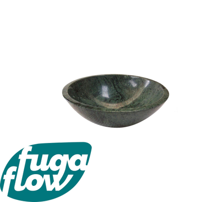 FugaFlow Efficiente Arredo Indian Green Waskom - 43x43x13.5cm - rond - marmer - groen