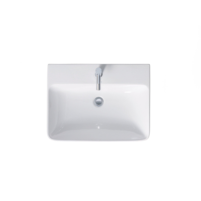 Duravit Me by starck wastafel 65x49 cm. 1x kraangat met overloop wit