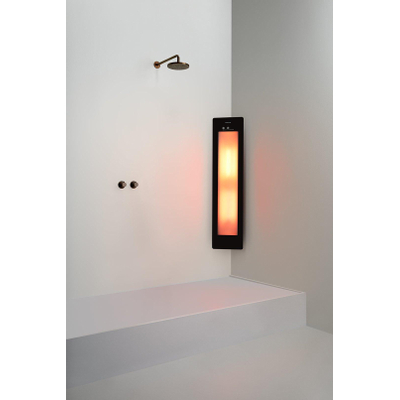 Sunshower Round Medium Plus infrarood + UV licht opbouw incl. installatieset hoek 140x33x25cm inclusief 5 jaar garantie Black