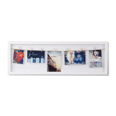 Umbra Clothesline fotolijst 24x72x4cm polyester wit