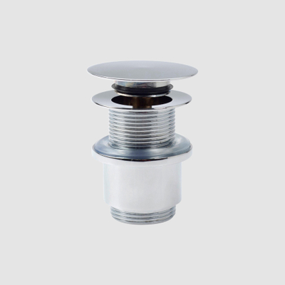 Clou InBe stop/go afvoerplug met platte afdekkap rond chroom