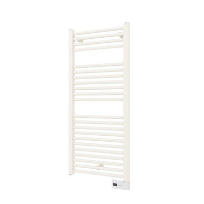 Plieger Palermo-EL III/Fischio elektrische designradiator horizontaal 1111x500mm 500W mat wit - OUTLET UDEN