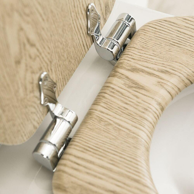 Tiger Toiletbril Steigerhoutlook Softclose MDF 37.5x5.5x45.5cm