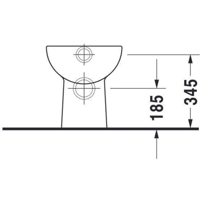 Duravit D-code closet staand met spoelrand vlakspoel PK wit