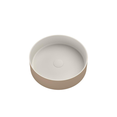 Ideavit Solidthin waskom - 40x40x12.5cm - Solid surface - Rond - Mat Beige