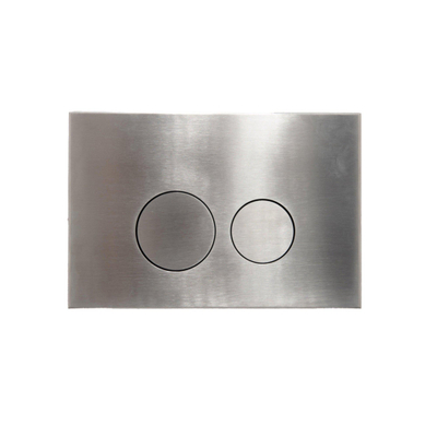FugaFlow Metal Bedieningsplaat - bedieningspaneel voor Geberit UP320 inbouwreservoir - dualflush - ronde knoppen - metaal RVS