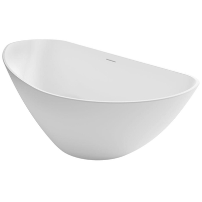 Riho Granada Vrijstaand bad - 170x80cm - Solid Surface - Links - Mat Wit