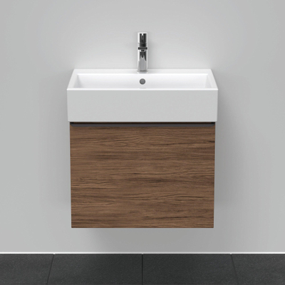 Duravit D-Neo wastafelonderkast 58.4x44x44.2cm 1 lade Noten (donker) Mat