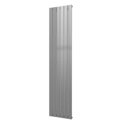 Plieger Cavallino Retto designradiator verticaal enkel middenaansluiting 2000x450mm 999W zilver metallic