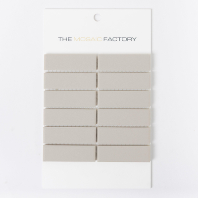 SAMPLE The Mosaic Factory London mozaïektegel 7.3x2.3x0.6cm voor vloer voor binnen en buiten rechthoek Keramiek grijs