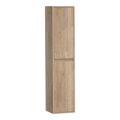 BRAUER Adore badkamerkast - 160x35x35cm - met 2 deuren greeploos links- of rechtsdraaiend vingerlas eiken grijs