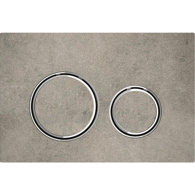 Geberit Sigma50 bedieningsplaat - 2-toets spoeling - rond - chroom/betonlook