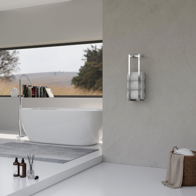 Fortifura Calvi Handdoekrek - 60x12.5x12.5cm - Chroom