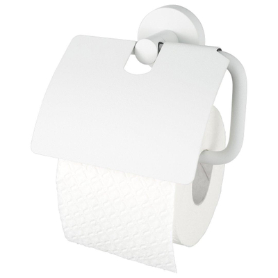 Haceka Kosmos Toiletrolhouder - met klep - mat wit