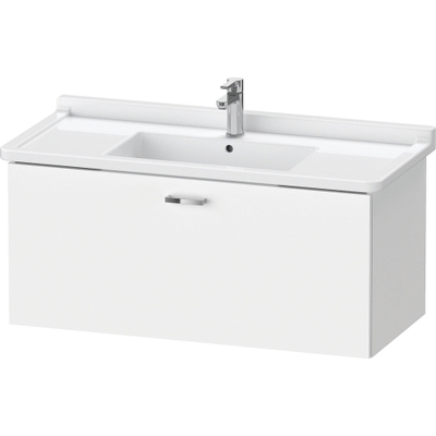 Duravit XBase Wastafelonderkast 100x46.8x44.8cm 1 lade Standaard greep met softclose spaanplaat wit Mat