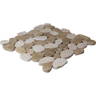 The Mosaic Factory Natural Stone mozaïektegel - 30.5x30cm - wand en vloertegel - Organisch - marmer - Brown Mix (bruin)