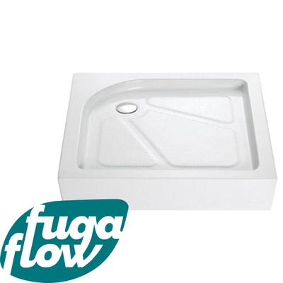 FugaFlow Efficiente Vetro 2.0 Douchebak - 90x90x15cm - vierkant - wit