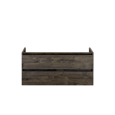 HR badmeubelen Infinity Wastafelonderkast - 120x44.8x55cm - 2 lades - greeploos - dubbele sifonuitsparing espresso