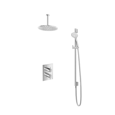 Hotbath Get Together IBS2A Regendoucheset inbouw - 15cm plafondarm - 30cm ronde hoofddouche - 3 standen handdouche glijstang - chroom