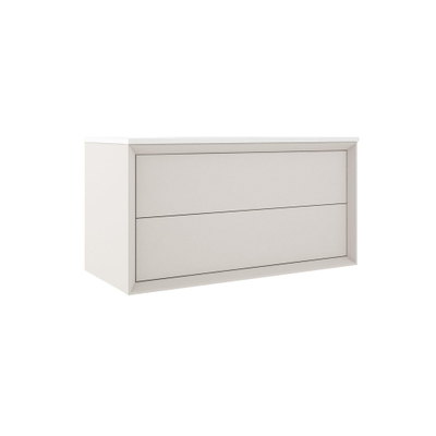 Adema Prime Core Wastafelonderkast - 100x55x45cm - 2 lades - Push to open - MDF - mat cotton (beige)