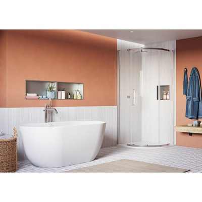 Crosswater Asura Kwartronde Douchedeur - 8mm - 80x80cm - gepolijst RVS