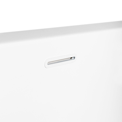 Saniclass Half vrijstaand ligbad - 170x75x58cm - overloop - half vrijstaand - wit