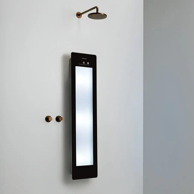 Sunshower Round Medium Plus infrarood + UV licht opbouw incl. Wandbeugel 140x33x12cm inclusief 5 jaar garantie Black