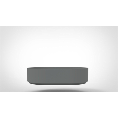 Arcqua Case waskom - 55x36cm - Ovaal - Cast marble Grijs Mat
