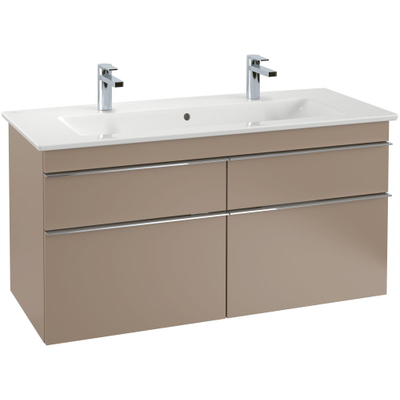 Villeroy en Boch Venticello meubelwastafel met 2 kraangaten 120x50cm met overloop ceramic+ wit